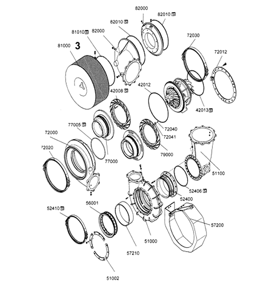 ABB VTR 454-32 Turbocharger Spare Parts | Certified Technical Supply